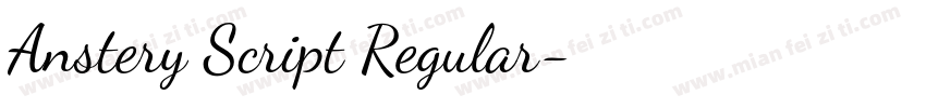 Anstery Script Regular字体转换